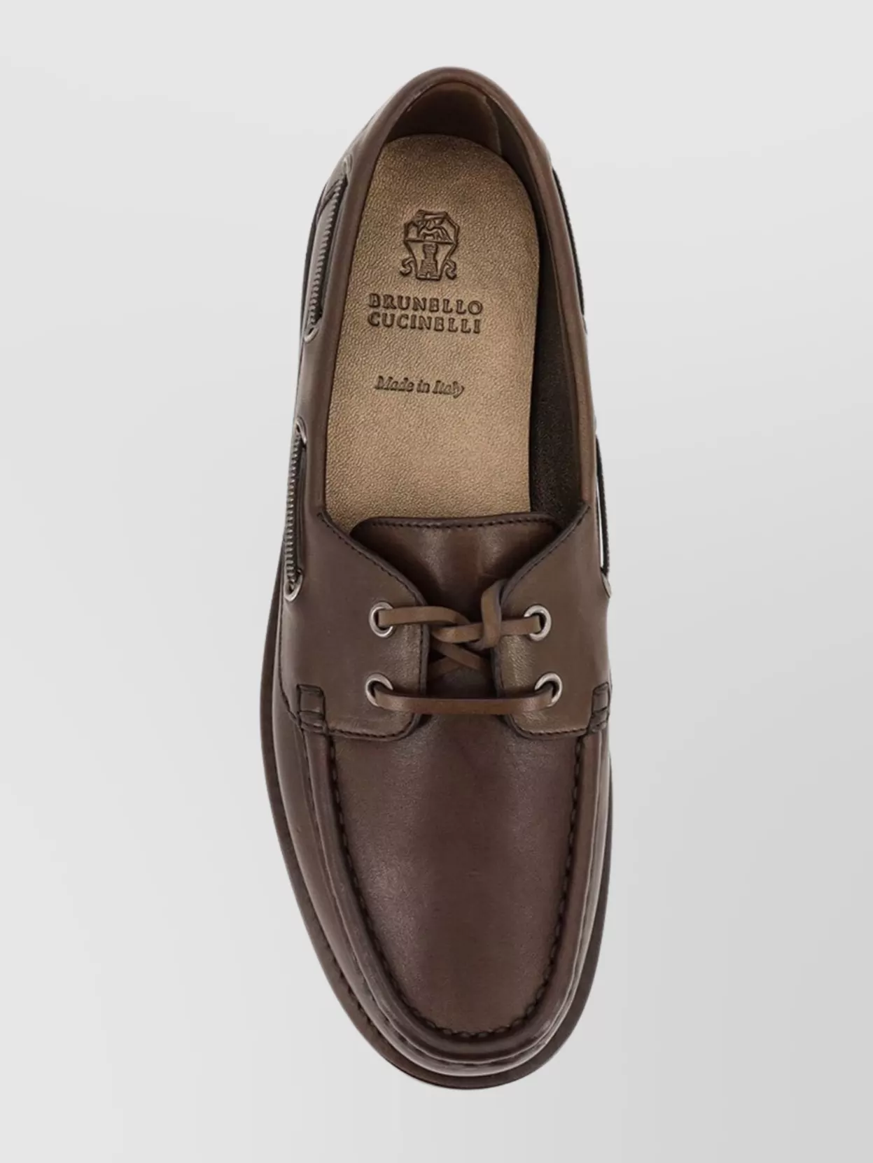 Brunello Cucinelli Leather Loafers Featuring Monili Accents