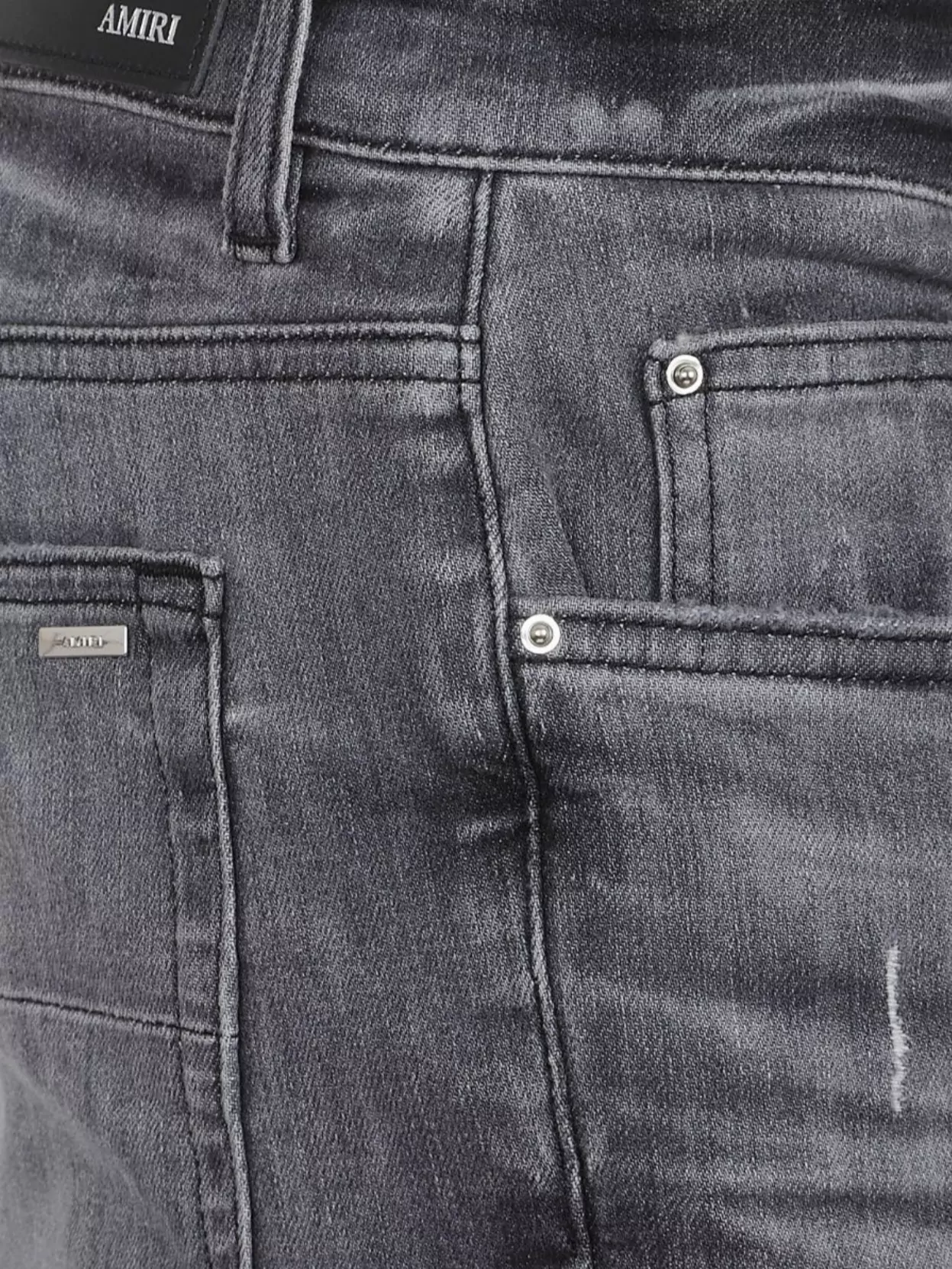 Amiri Distressed Five Pocket Suede Jean