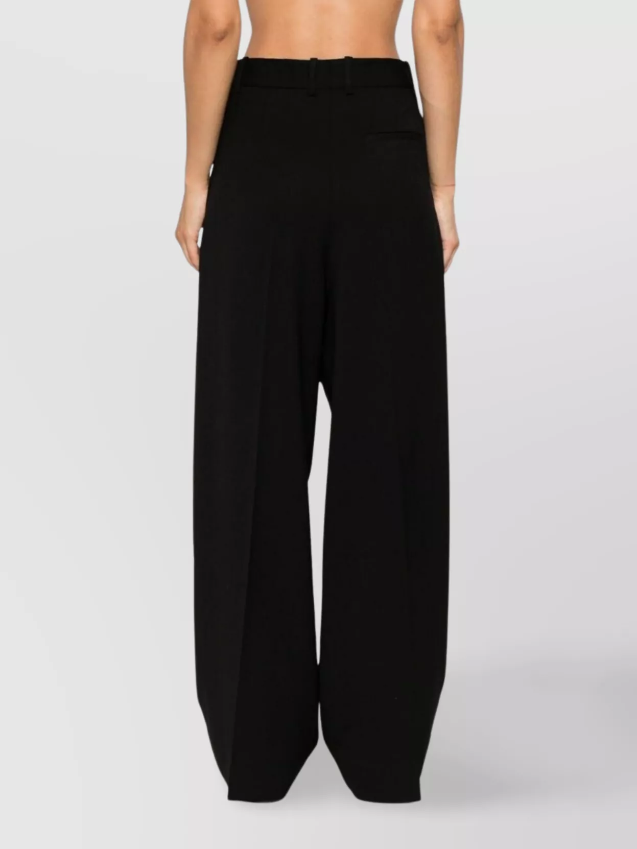 Parosh Wide Leg Pleated Trousers And Pockets