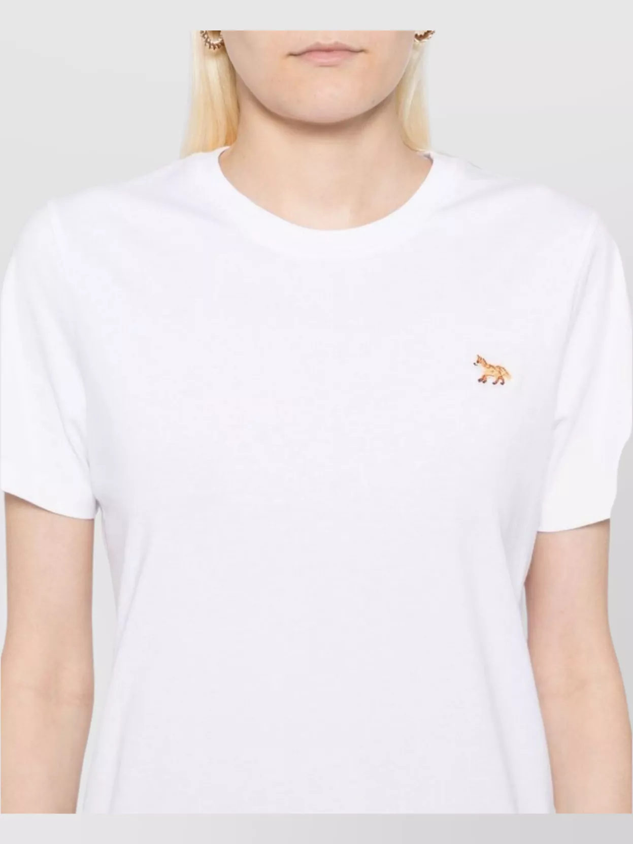 Maison Kitsuné Cotton T-Shirt Featuring Baby Fox Design