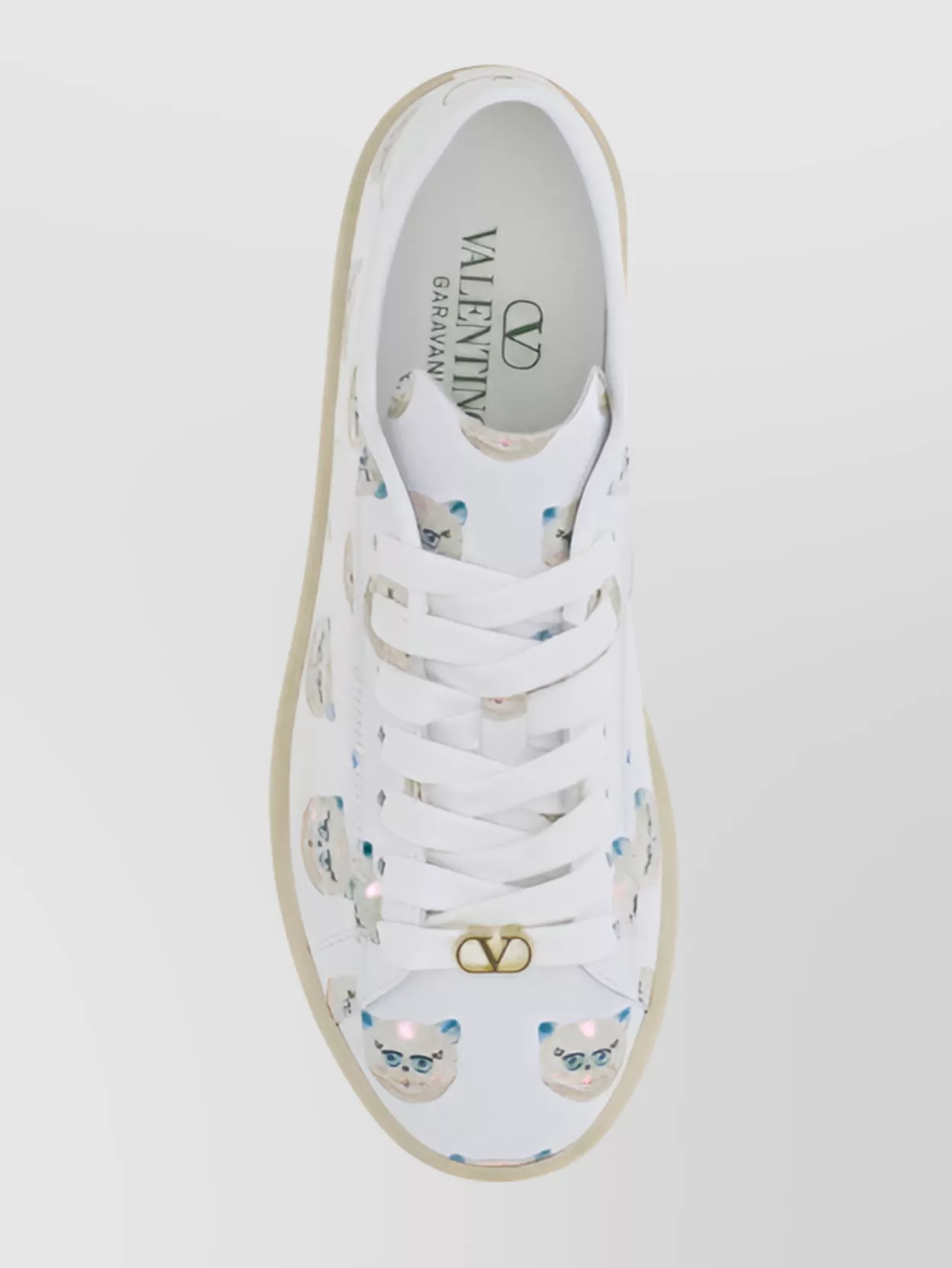 Valentino Garavani Artistic Maison Cat Leather Sneakers