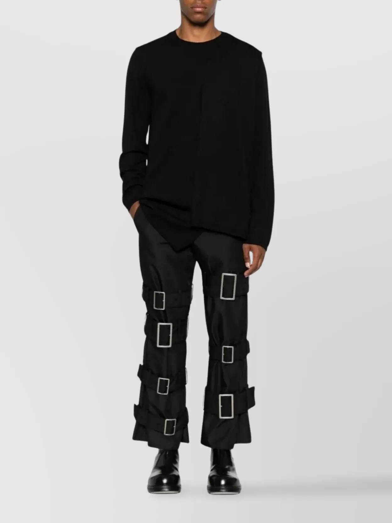 Comme Des Garçons Asymmetric Long Sleeve Knit Top