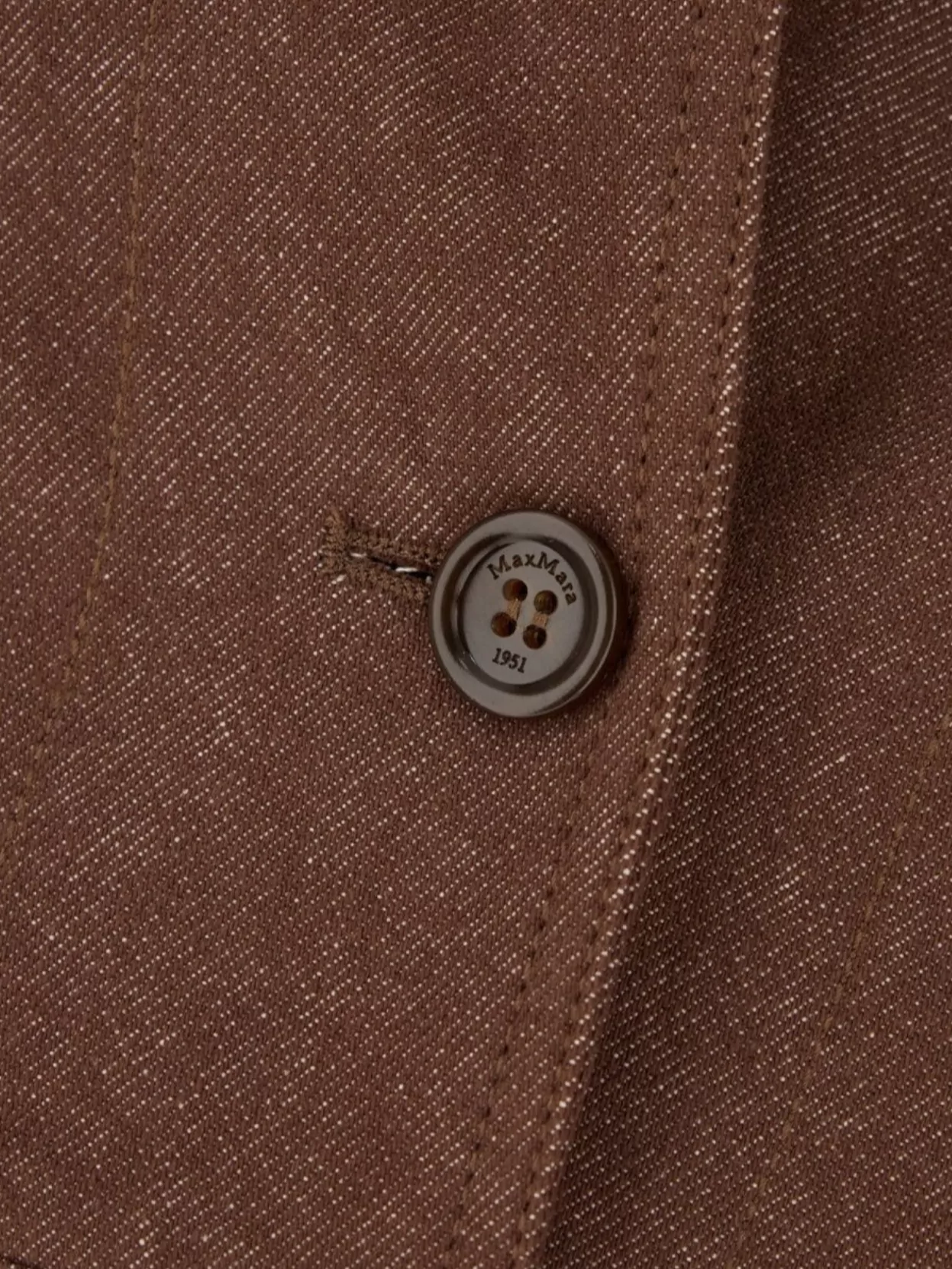 Max Mara Belted Jacket With Buttoned Cuffs And Epaulettes In Brown
