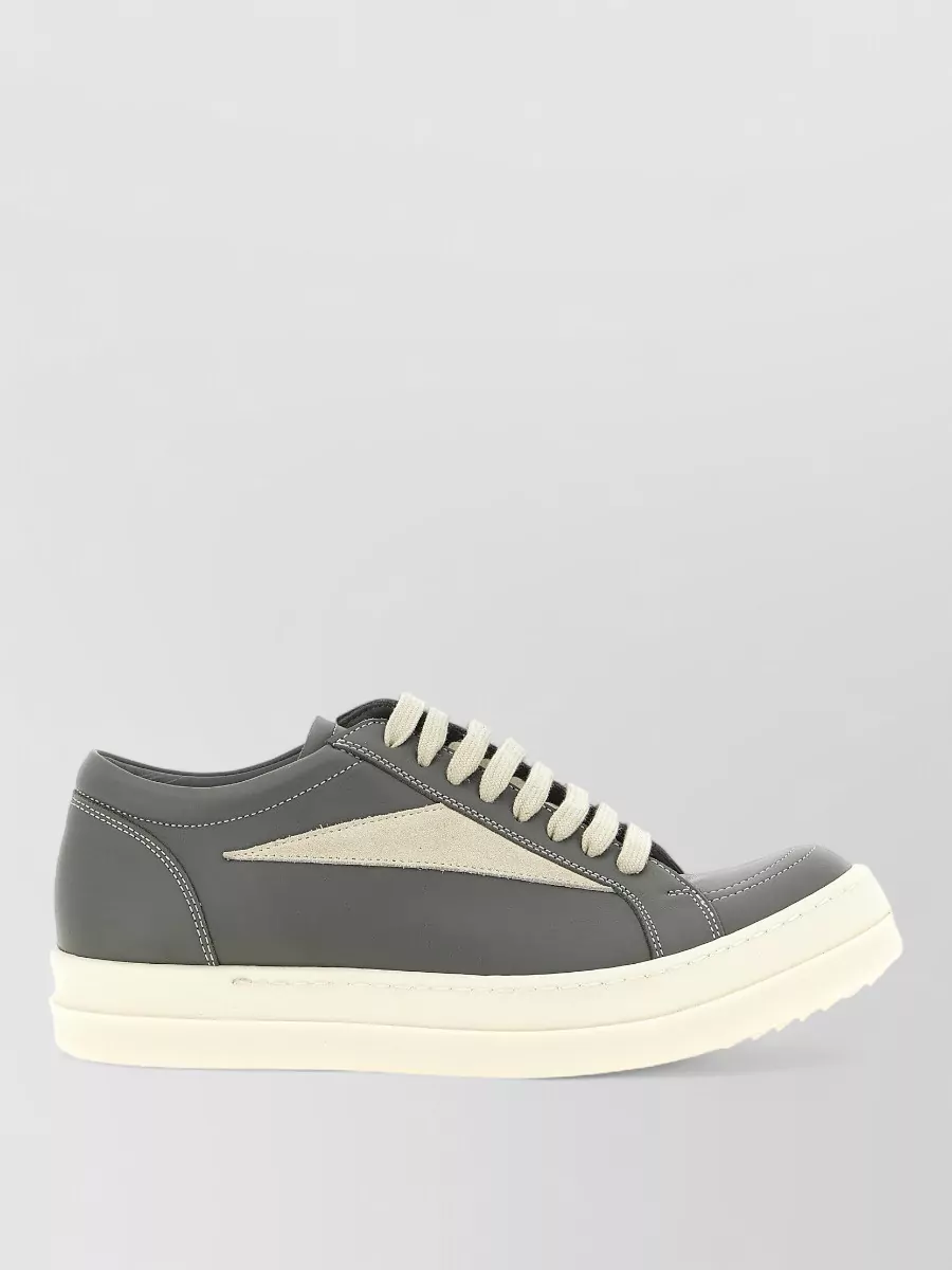 Rick Owens Archive Sneaker Low Top Suede Panels Rubber