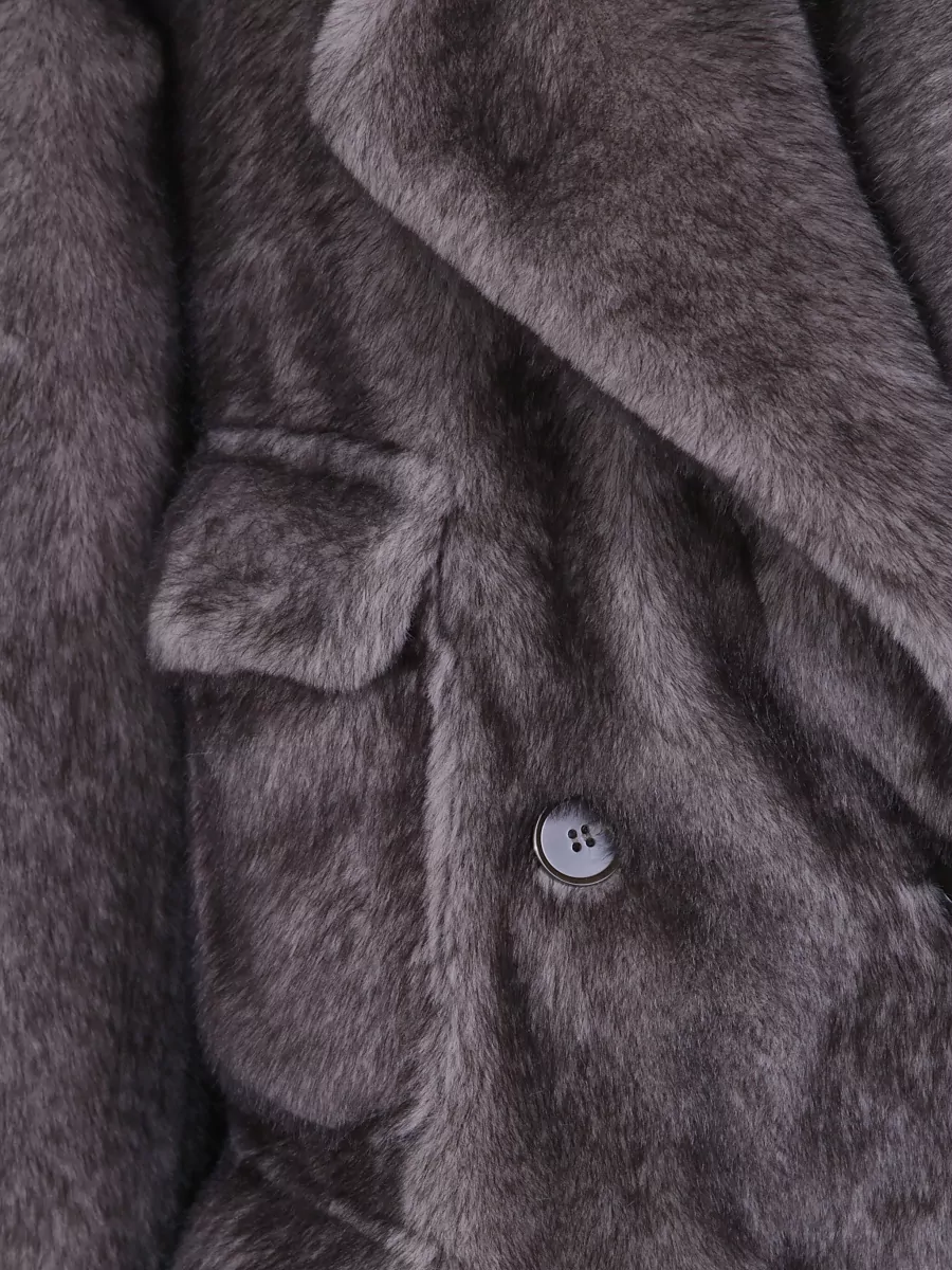Drhope Faux Fur Coat Eko Mi4 Mocha Mousse In Blue