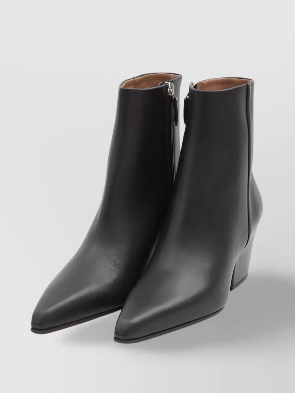 Paris Texas Texan Heel Leather Ankle Boots