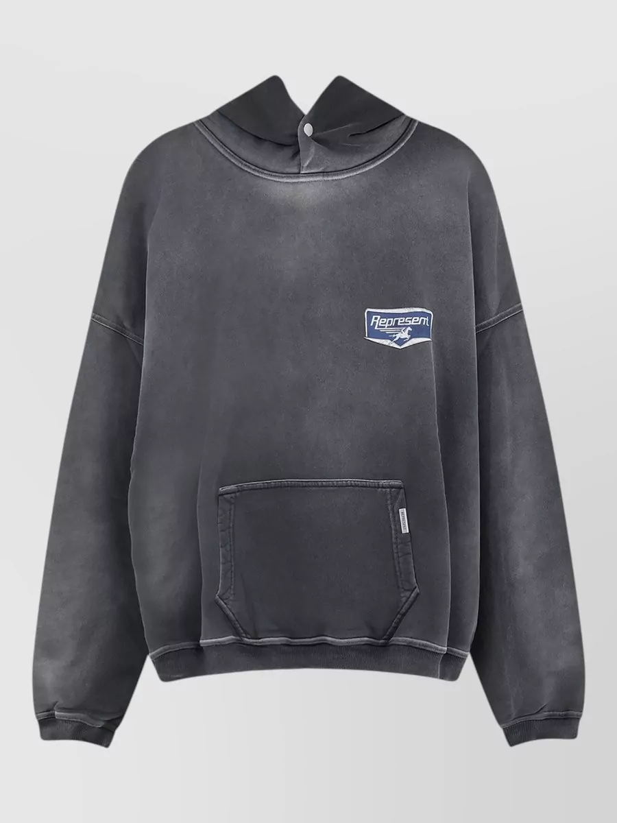 Represent printed cotton hooded jacket