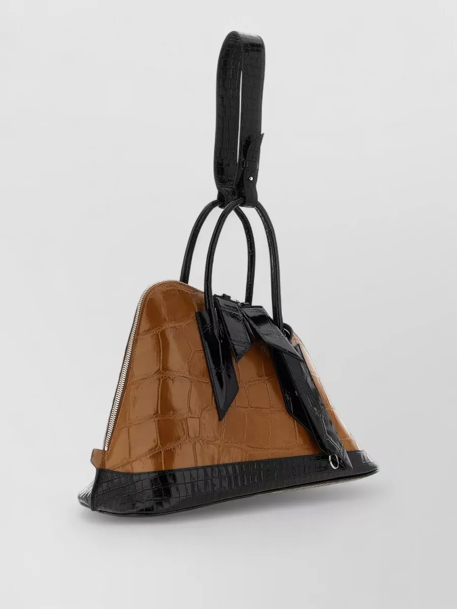 The Attico Leather Asymmetric Shoulder Bag