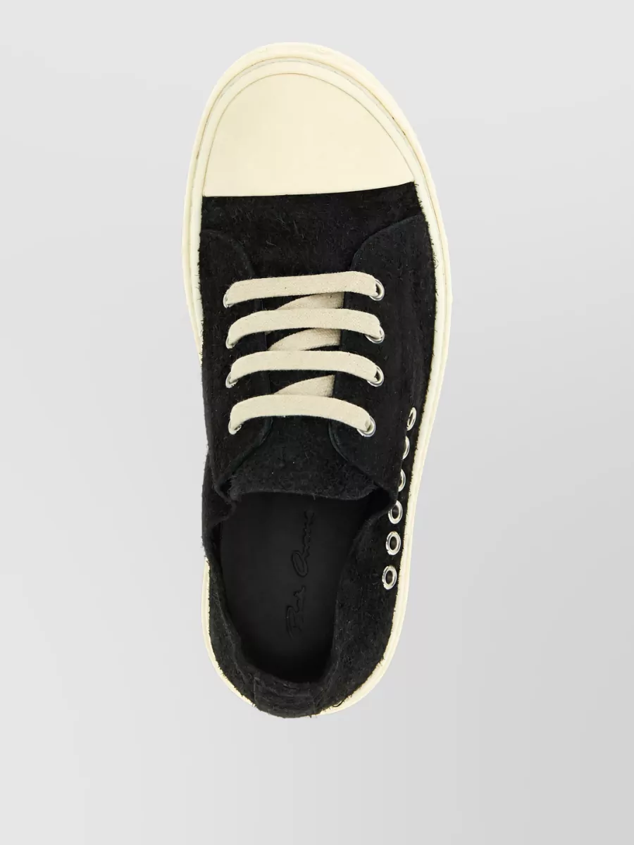 Rick Owens Leather Lace-Up Sneakers