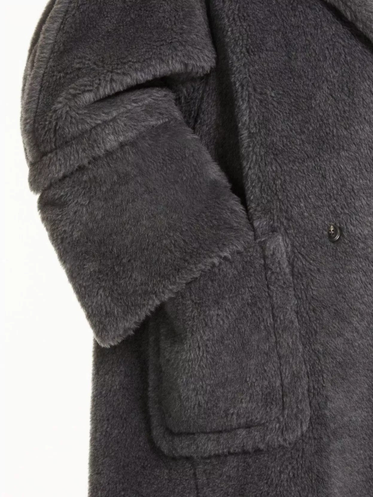 Max Mara Silk Teddy Oversized Double-Breasted Coat
