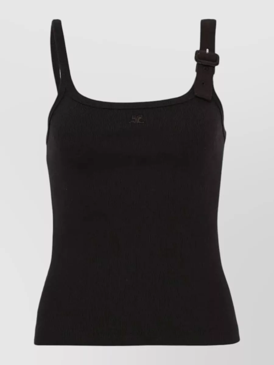 Courrèges Ribbed Sleeveless Tank Top