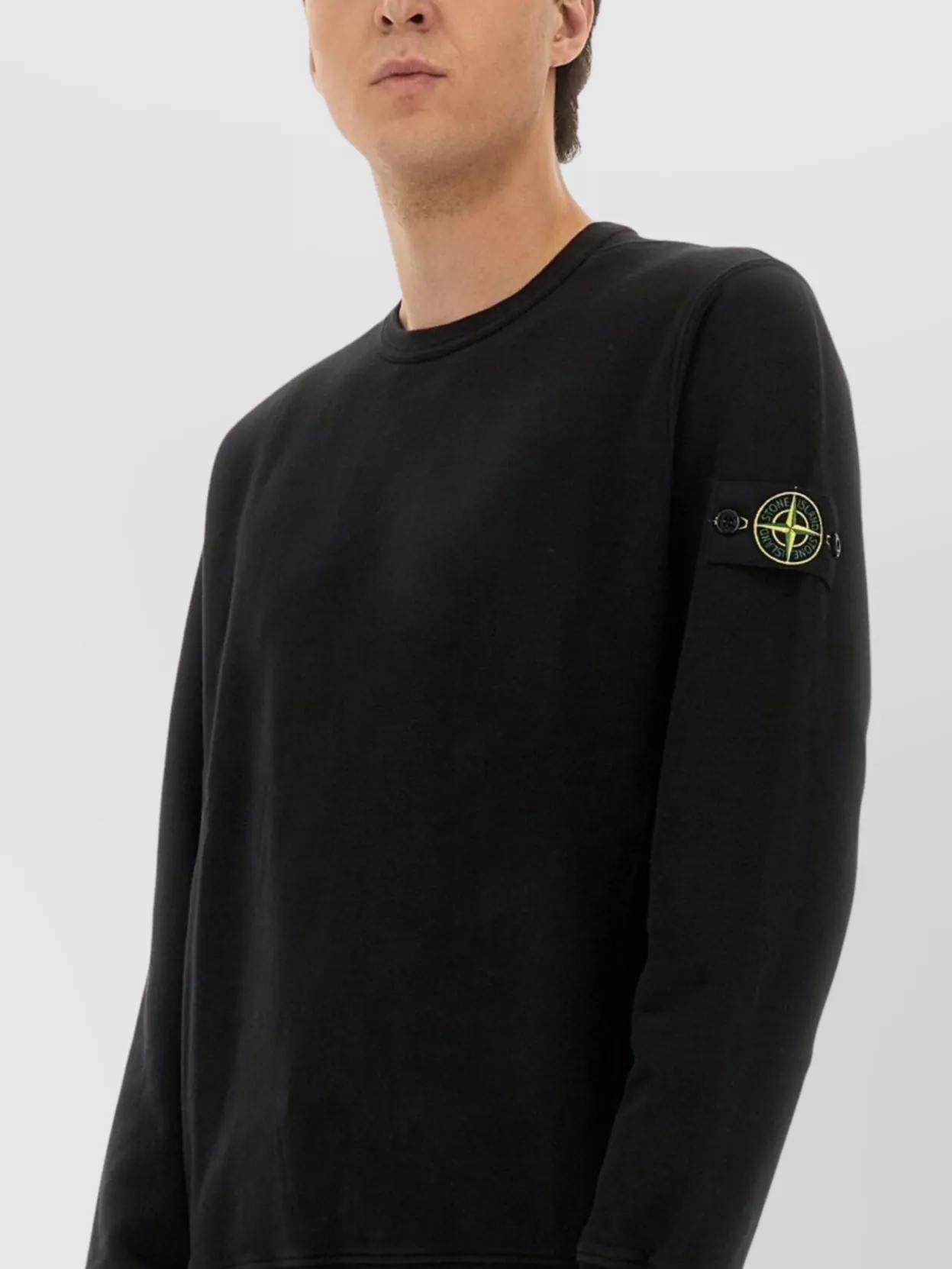 Stone Island Crew Neck Sweater Ribbed Cuffs