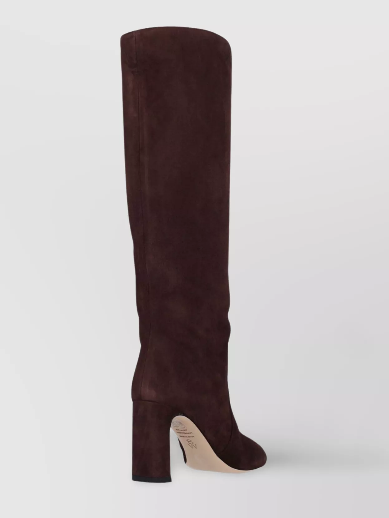 Stuart Weitzman Almond Toe Block Heel Knee-High Suede Boots