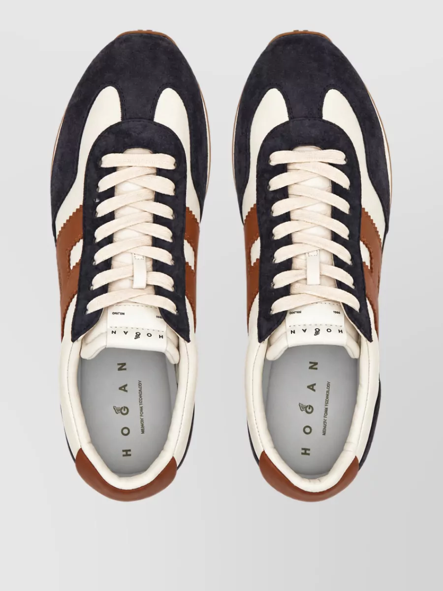 Hogan Leather Low Top Lace-Up Shoes