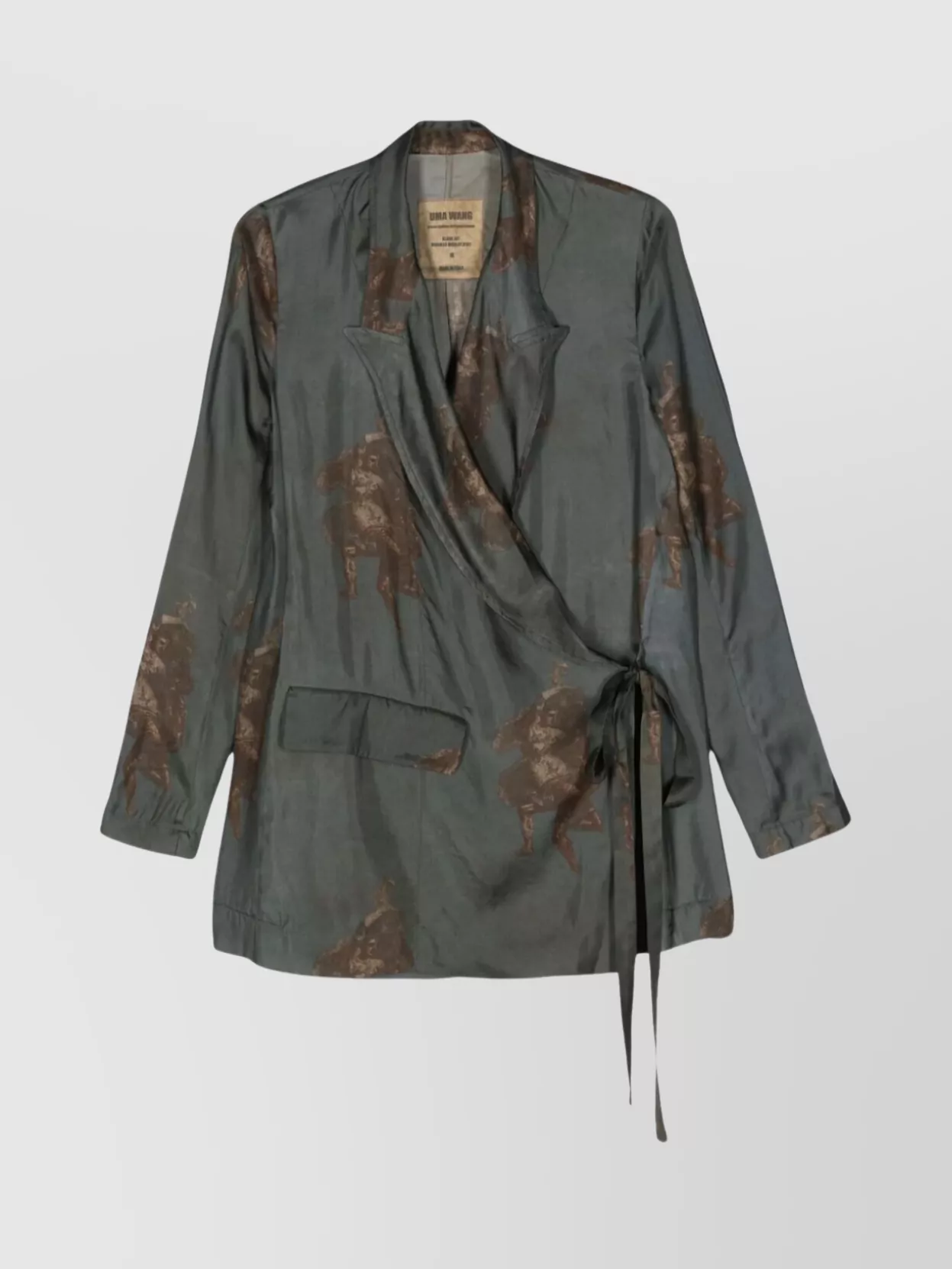 Uma Wang Khloe Wrap Jacket Featuring Printed Pattern