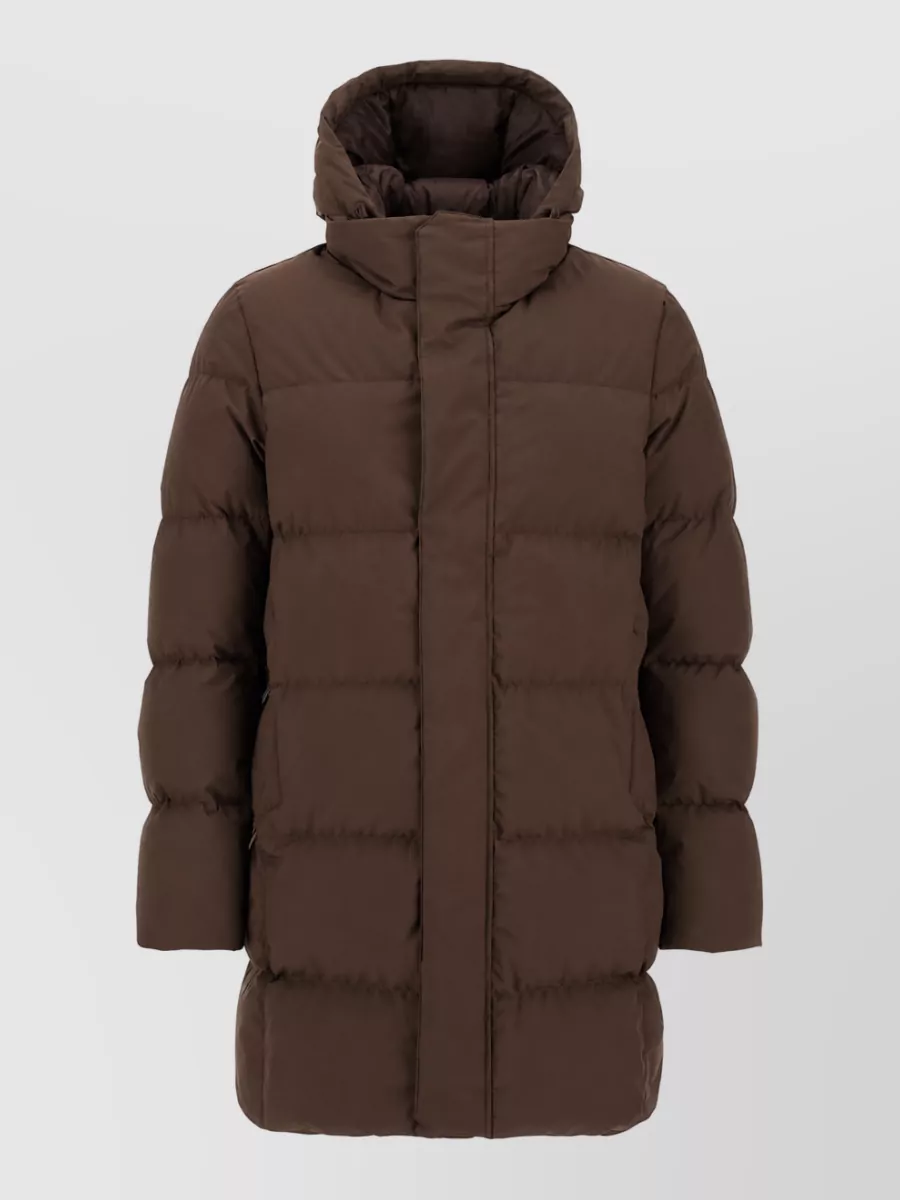 Herno quilted down hooded padded coat