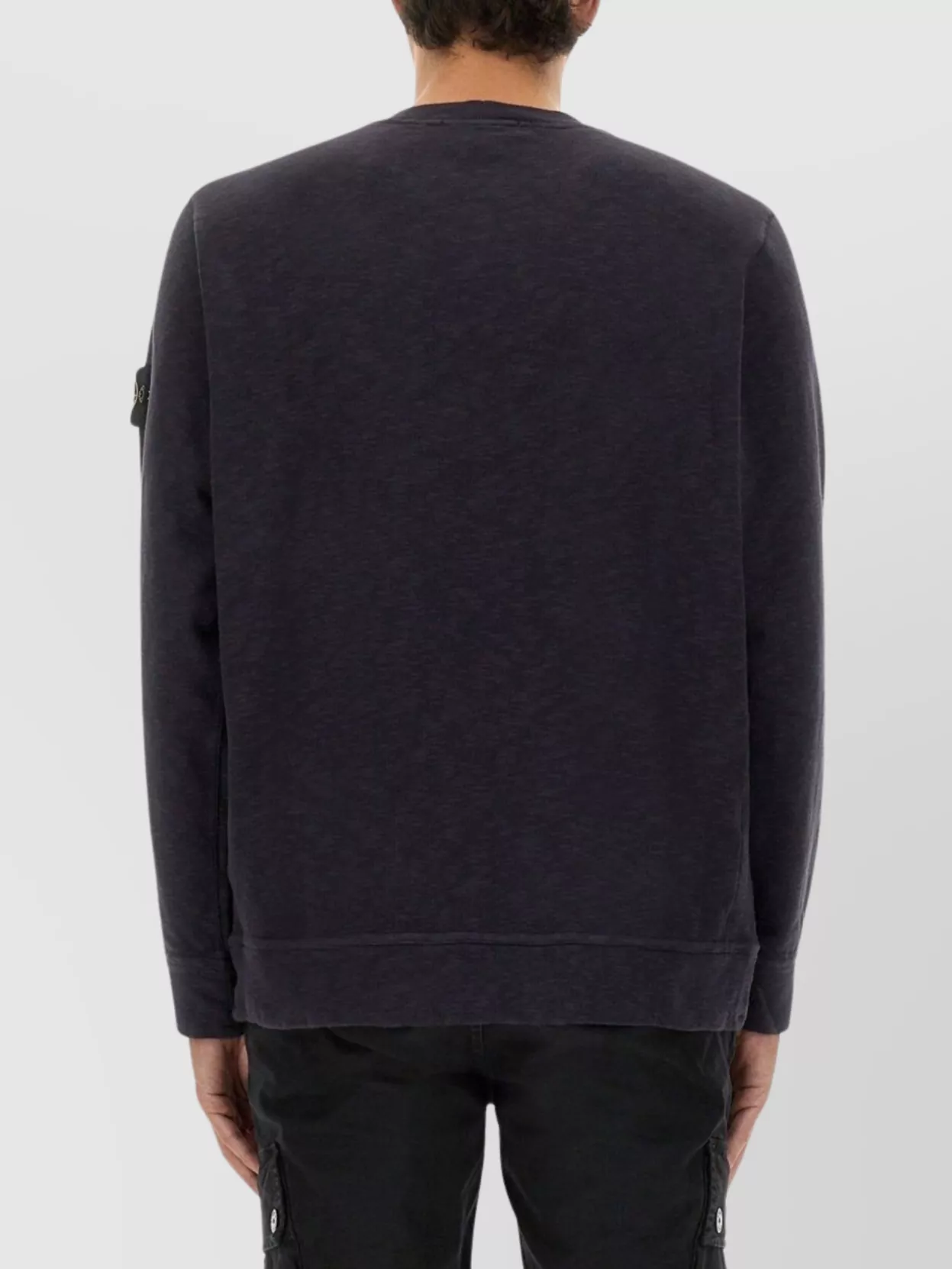 Stone Island Crew Neck Wool Sweater With Ribbed Cuffs And Hem