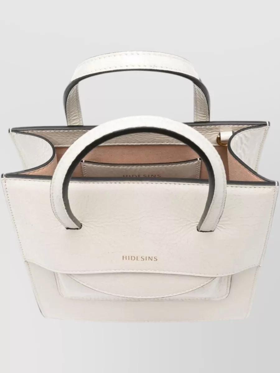 Hidesins Cracked-Effect Leather Tote Bag