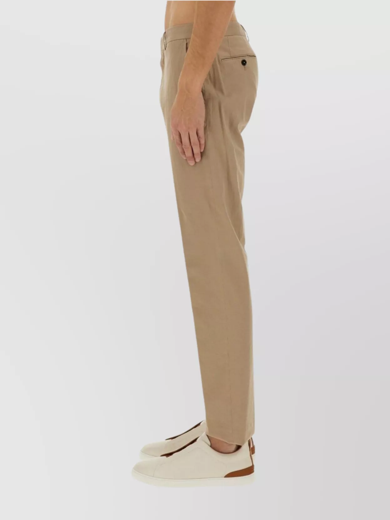Shop Zegna Straight Leg Trousers With Belt Loops