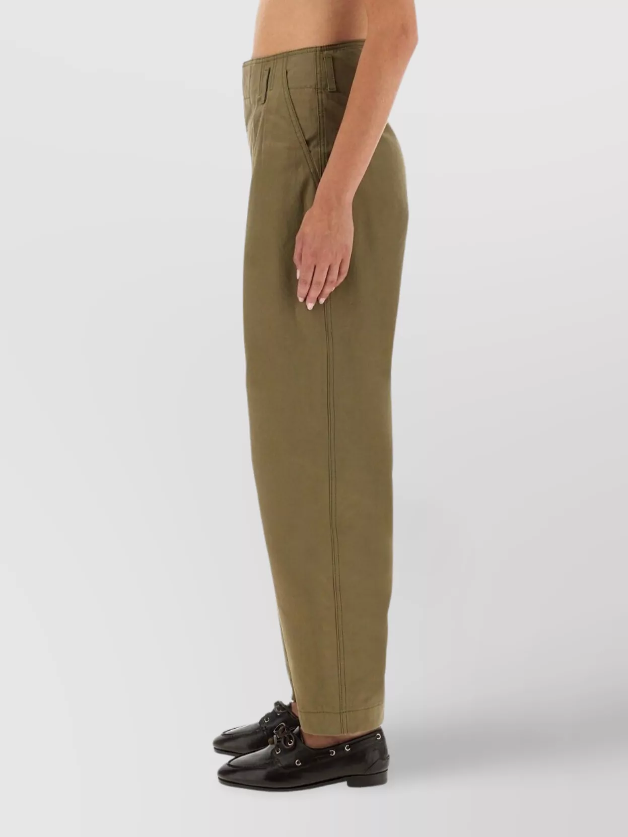 Moschino Tailored Trousers Front Pleats In Green