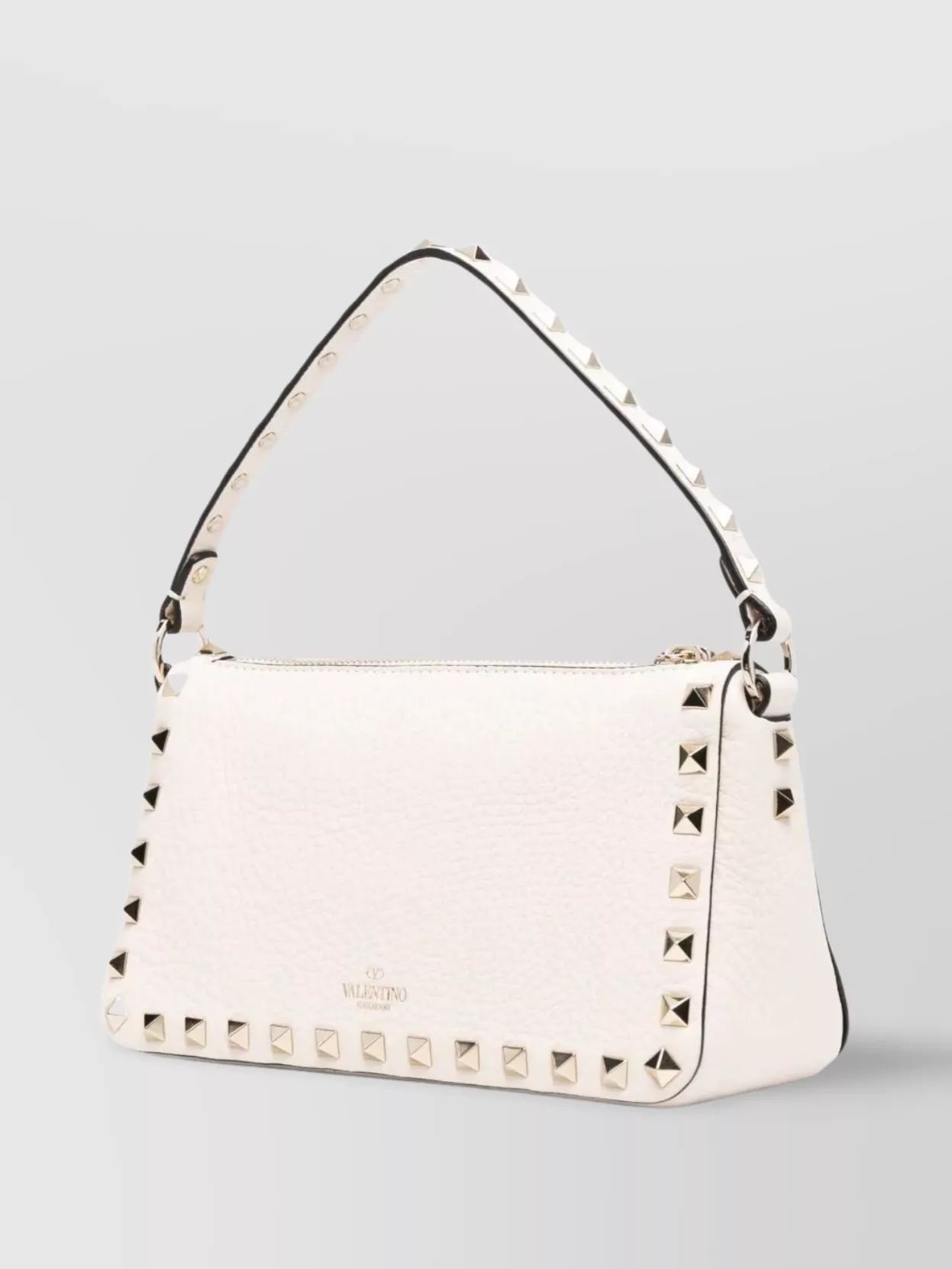Valentino Garavani Small Rockstud Shoulder Bag In Grained Calfskin