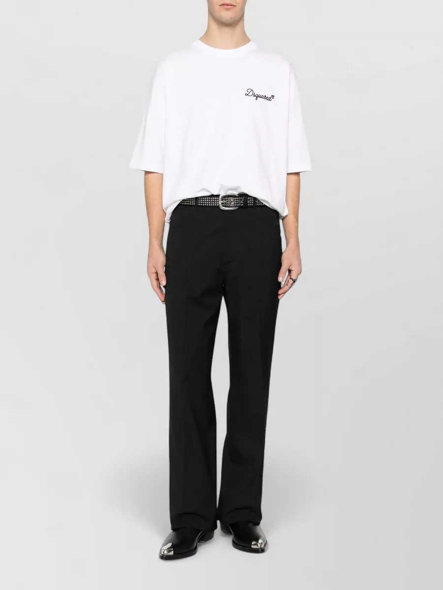 Dsquared2 Crew Neck Short Sleeve Straight Hem T-Shirt