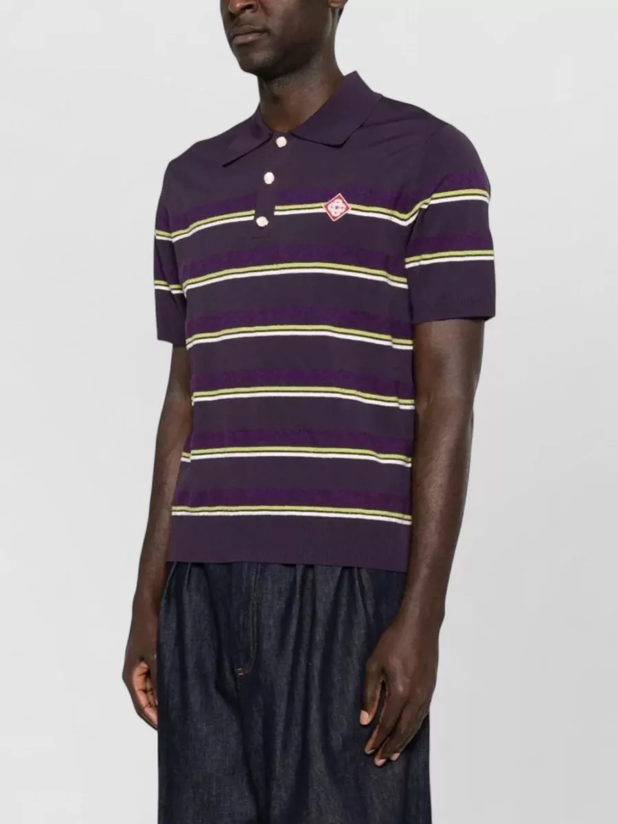 Casablanca Striped Polo Shirt