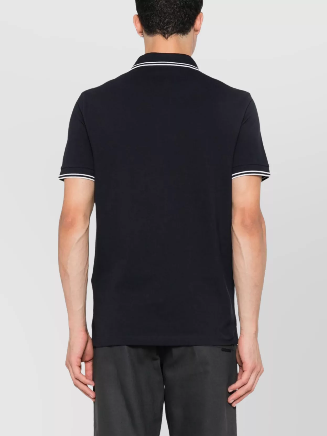 Stone Island Stretch Organic Cotton Piqué Polo Shirt