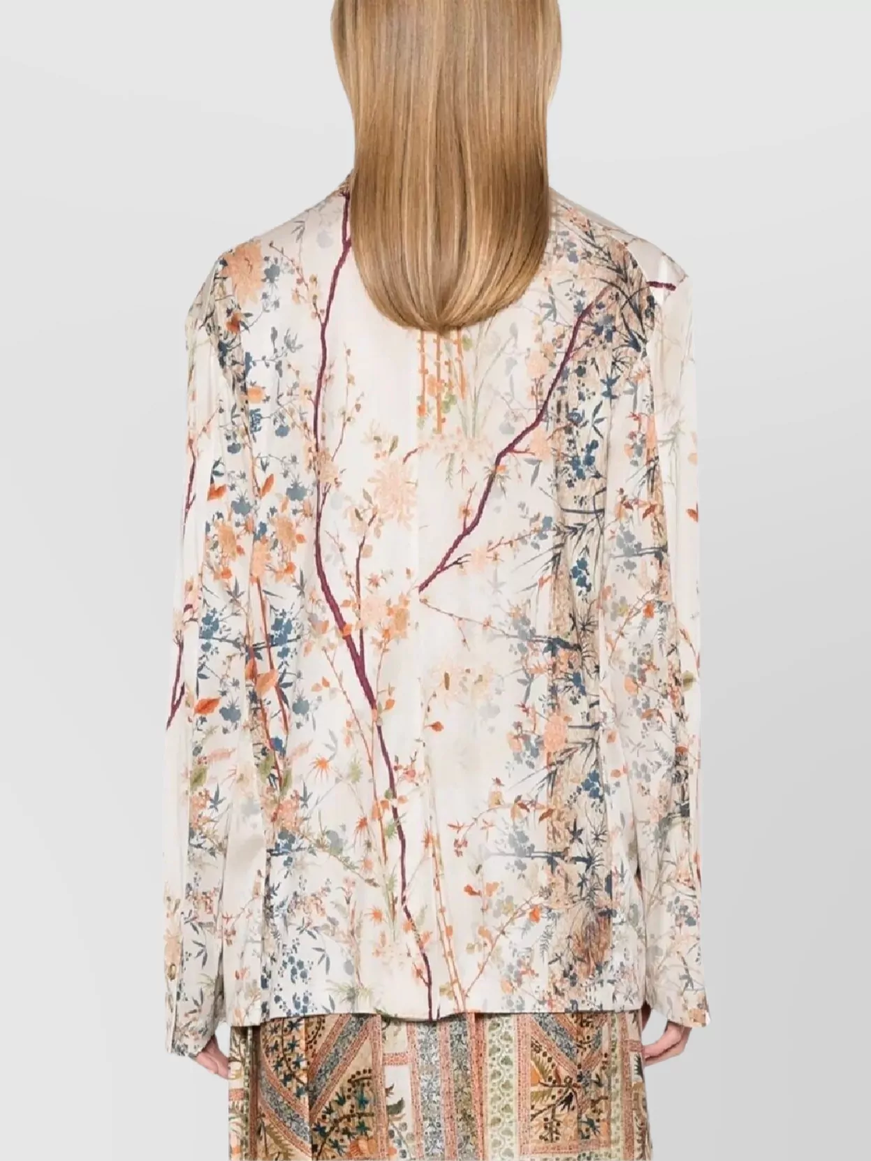 Pierre Louise Mascia Febo Double-Breasted Floral Print Jacket