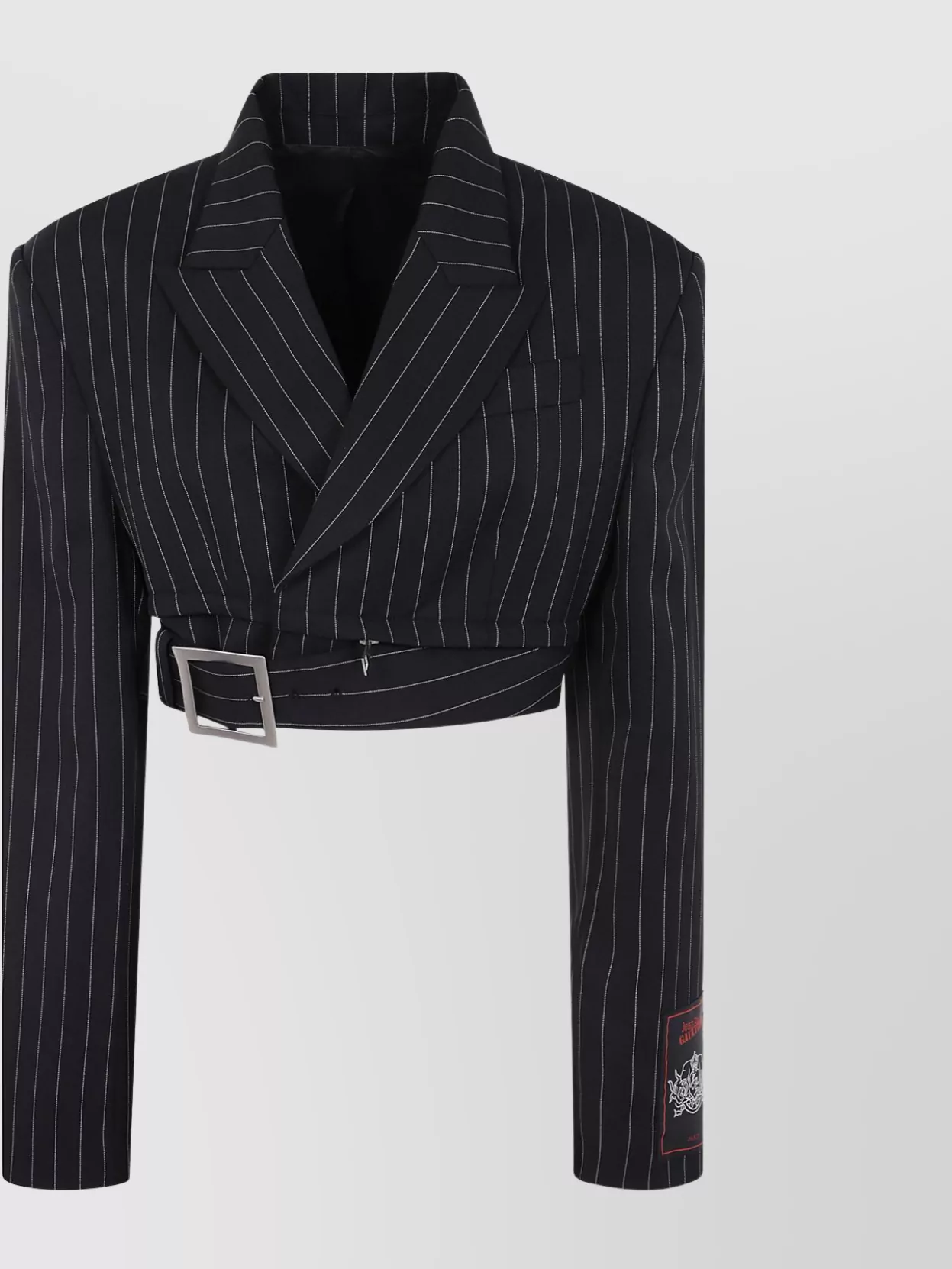 Jean Paul Gaultier Cropped Tailored Jacket Zip Belt