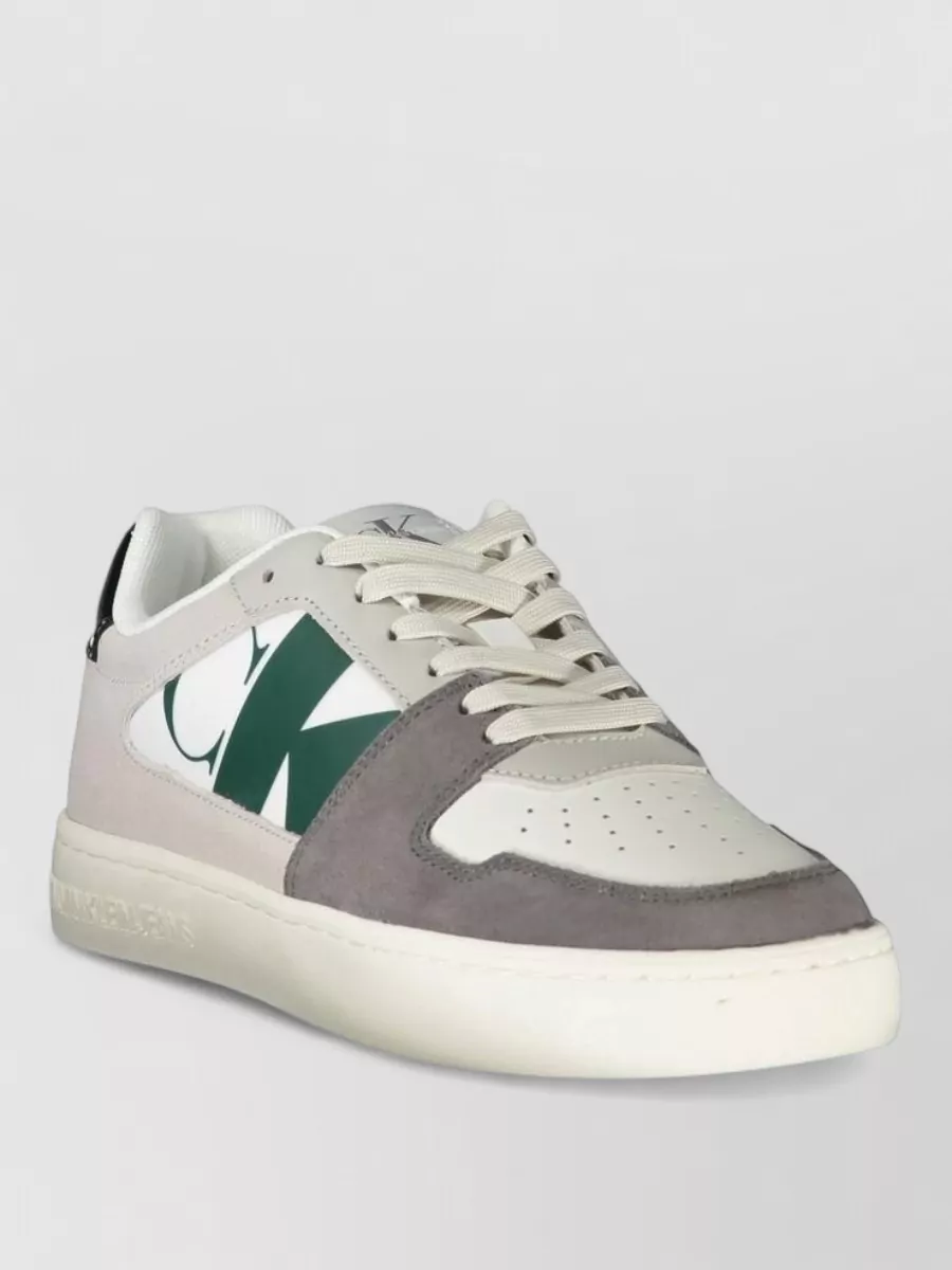 Calvin Klein leather lace-up sneakers
