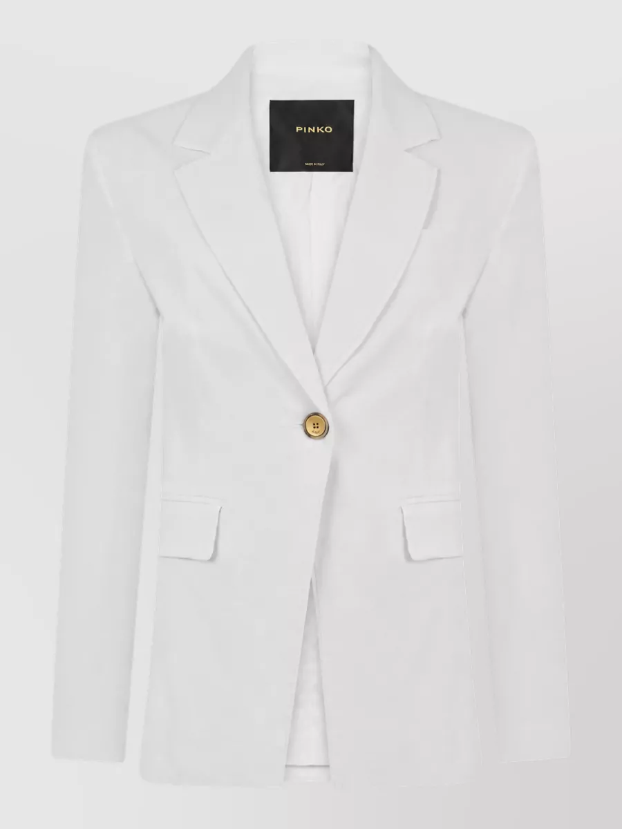 Pinko Linen single-breasted blazer