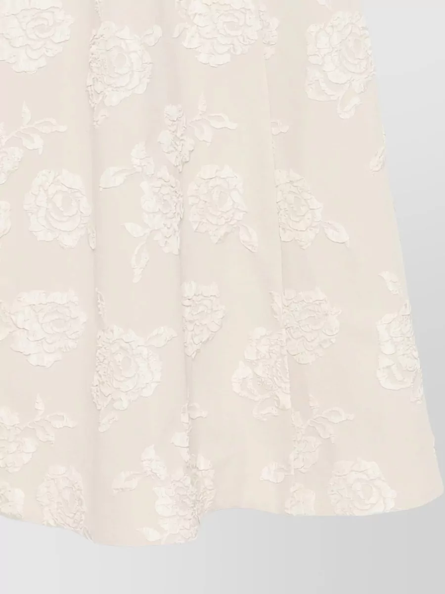 Rotate Strapless Jacquard Midi Dress