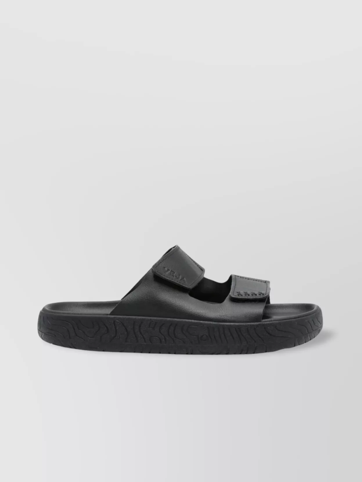 Veja Double Strap Leather Slippers