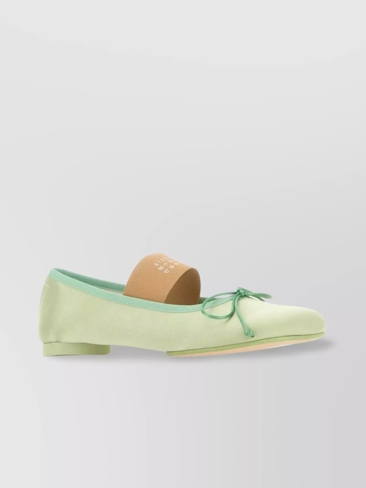 Shop Mm6 Maison Margiela Fabric Ballerinas With Bow Detail And Suede Texture