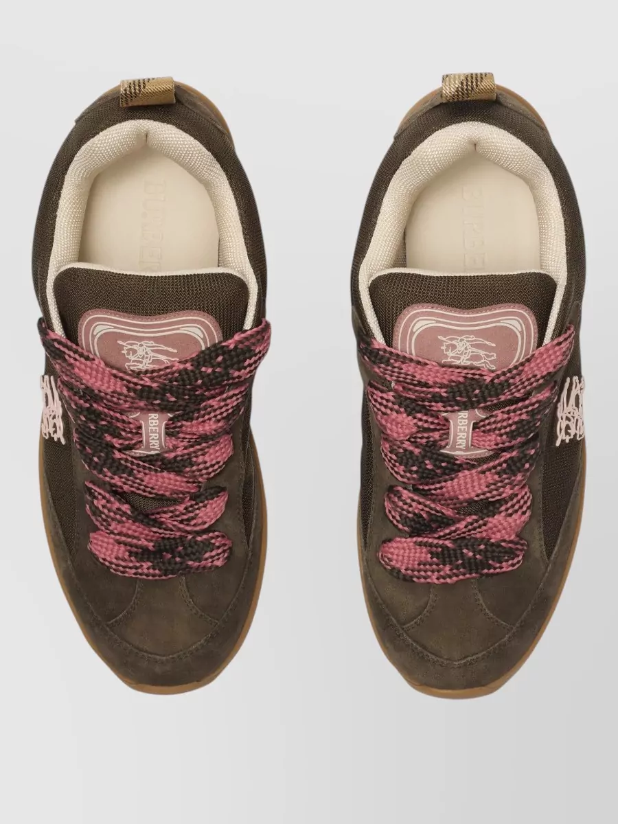 Burberry Suede Low-Top Sneakers