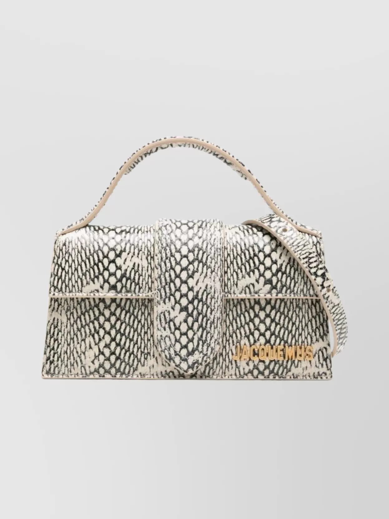 Jacquemus Mini Handbag With Top Handle And Snake Print