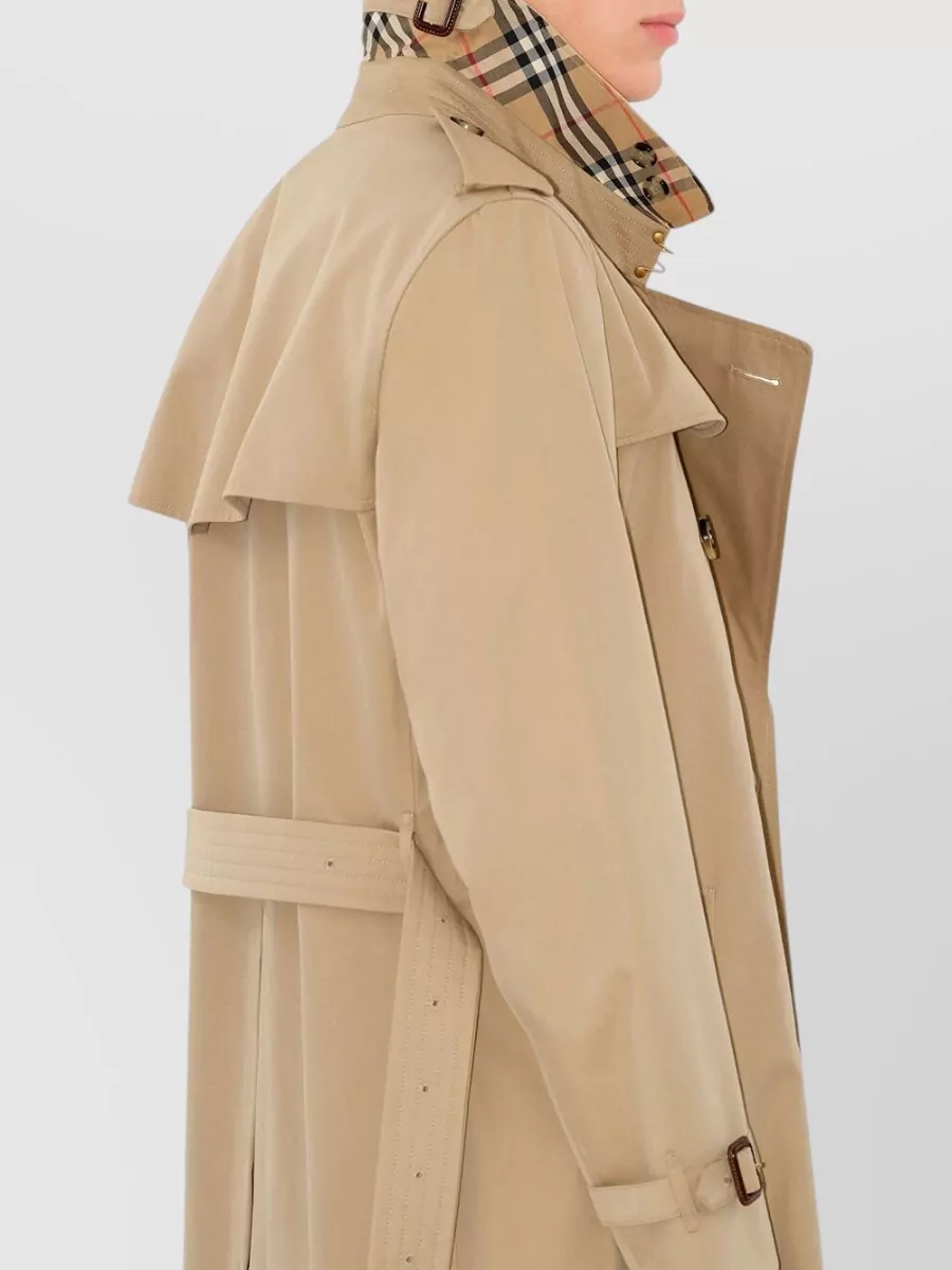 Burberry Cotton Long Single-Breasted Trench Coat
