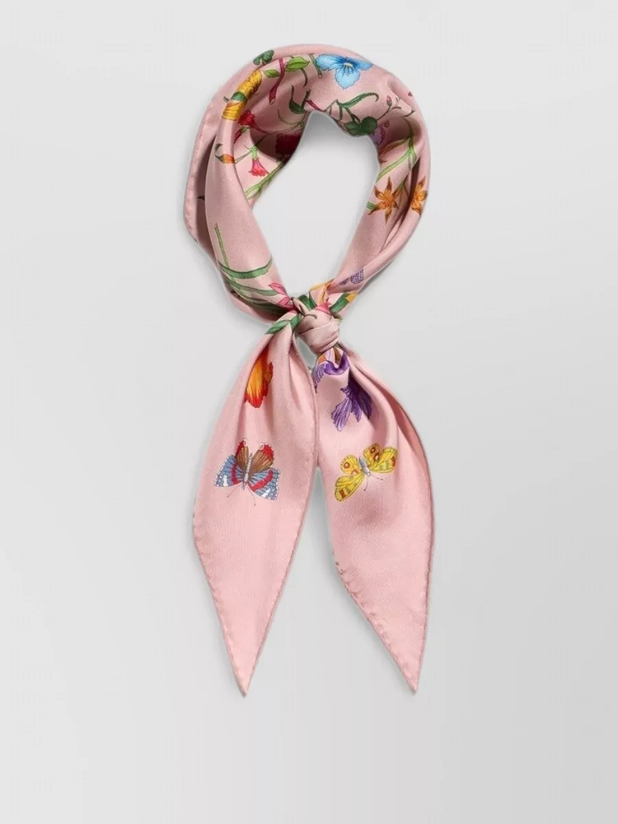 Gucci silk floral-print twill scarf
