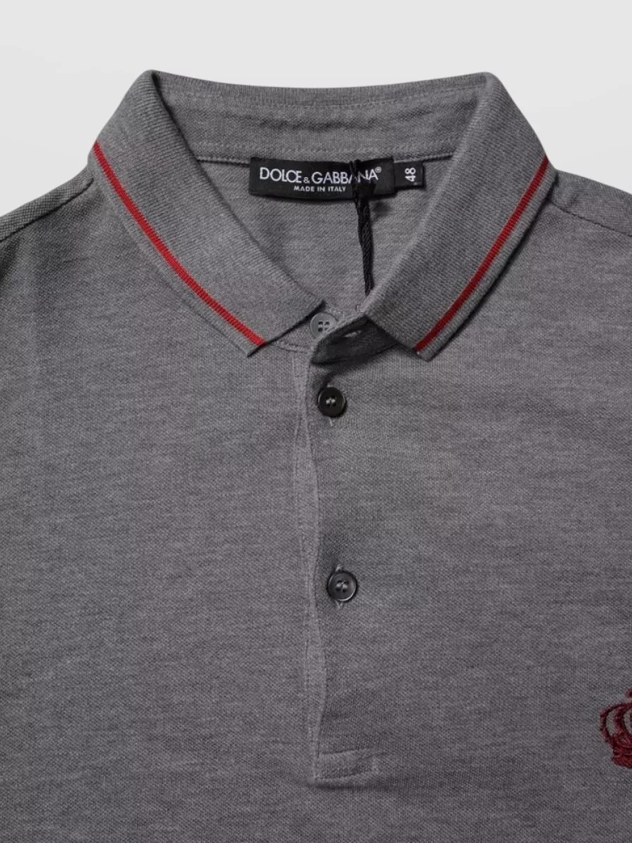 Dolce&Gabbana Cotton Embroidered Polo Shirt