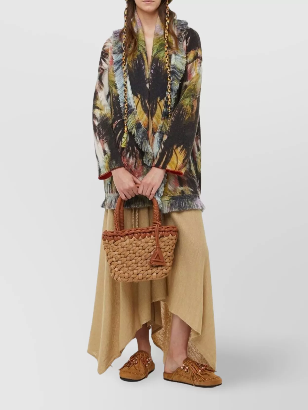 Alanui Woven Tote Bag Braided Handles In Brown