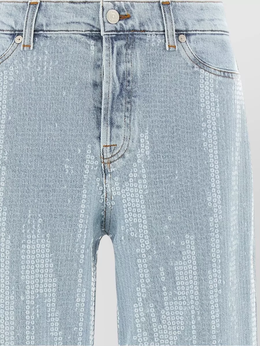 7 For All Mankind Lotta Jeans Sequin Wide Leg Trousers