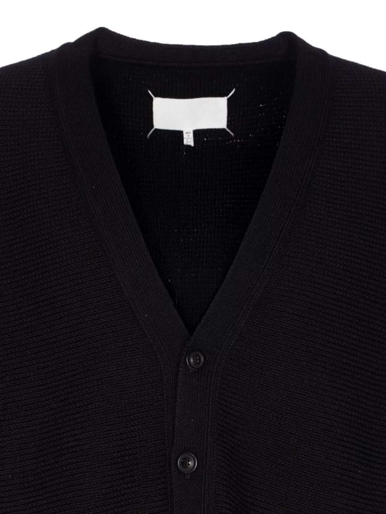 Maison Margiela V-Neck Cardigan With Long Sleeves And Elbow Patches