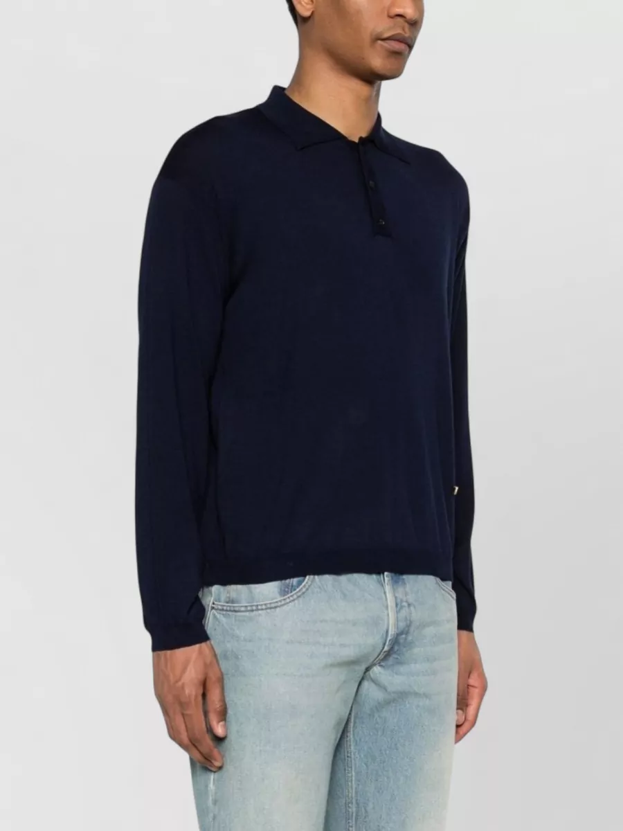 Moschino Silk Wool Knitted Polo Jumper