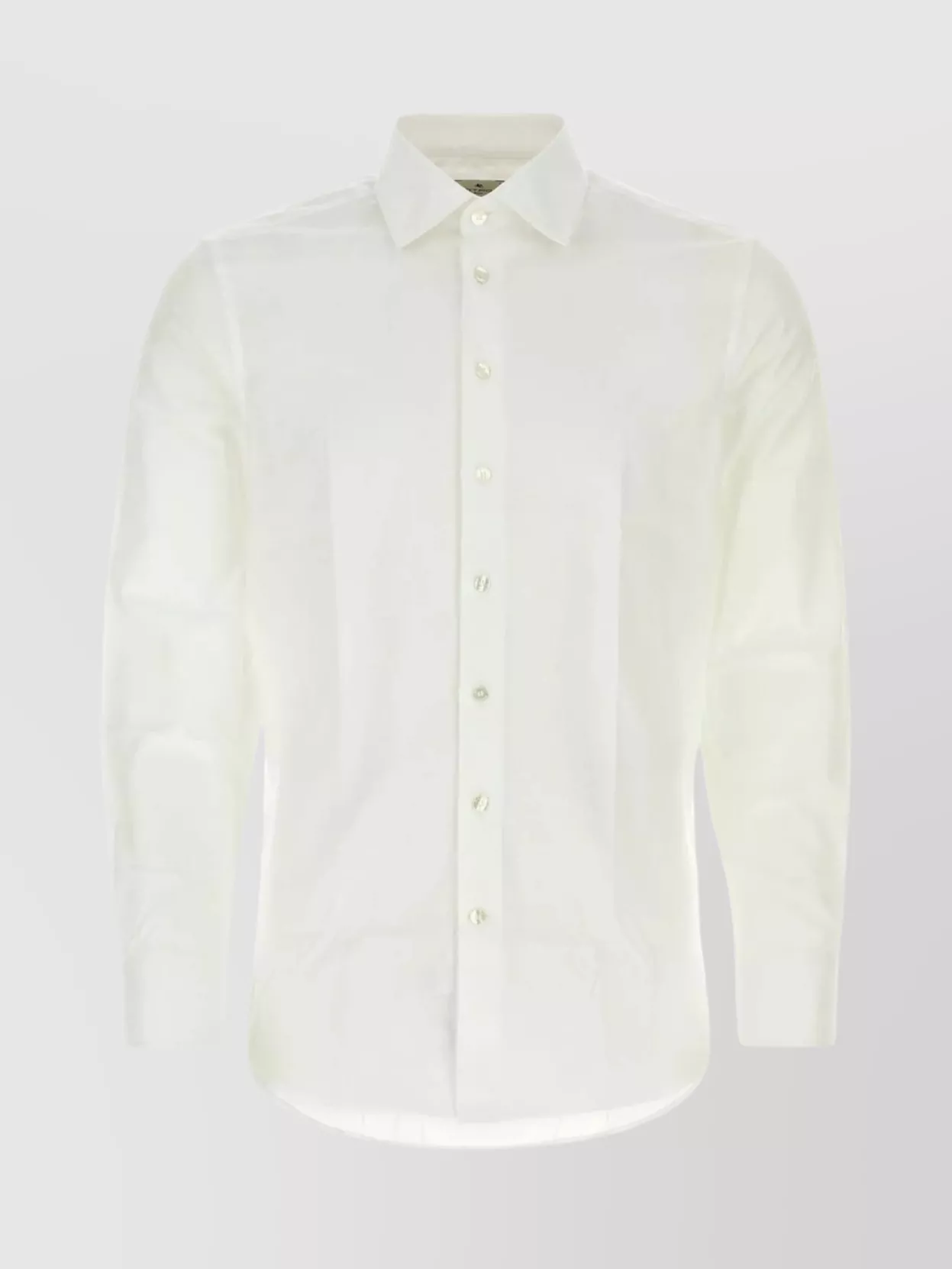 Shop Etro Italian Collar Poplin Shirt