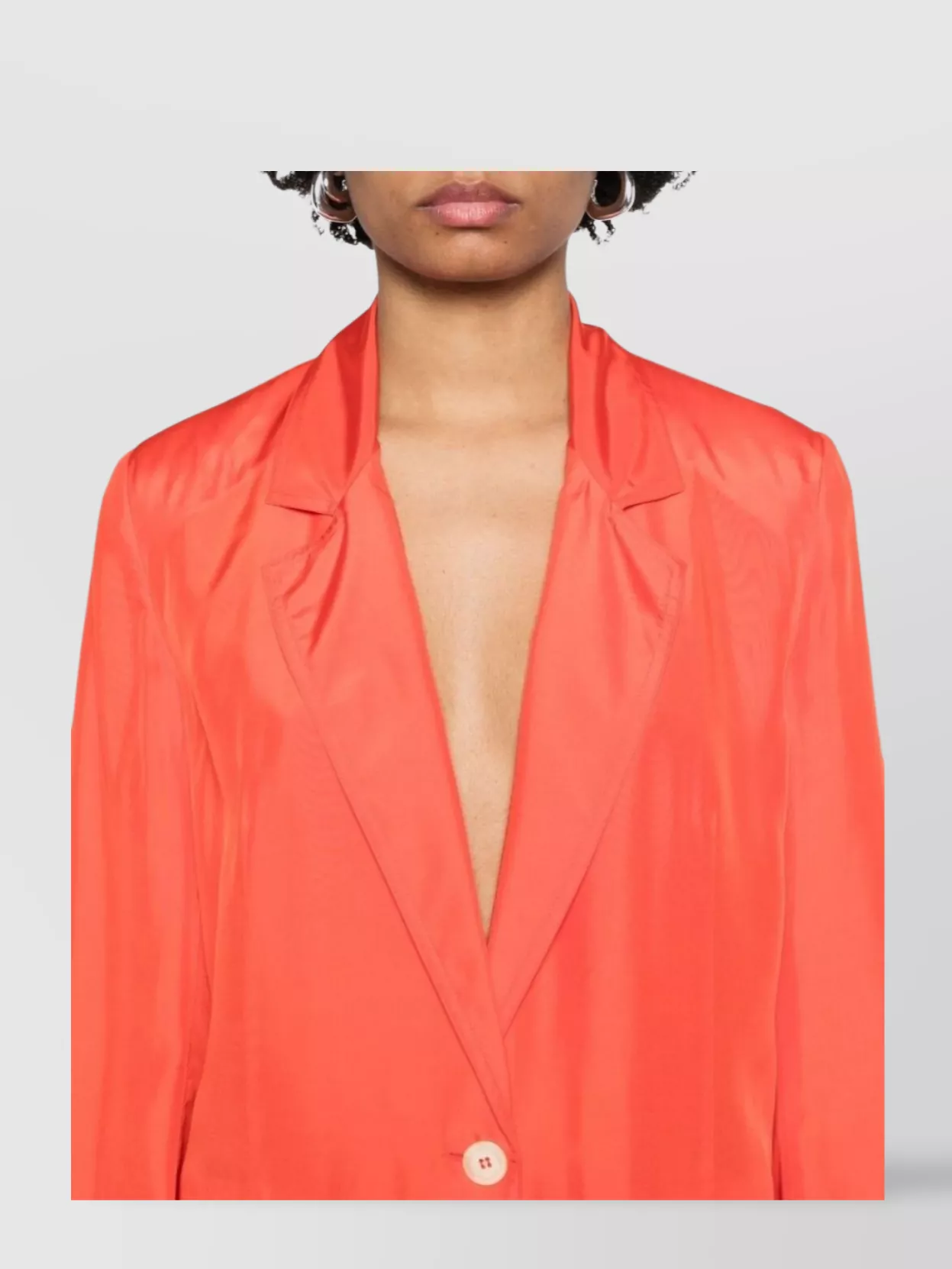 Forte Forte Single-Breasted Silk Jacket With Buttoned Cuffs