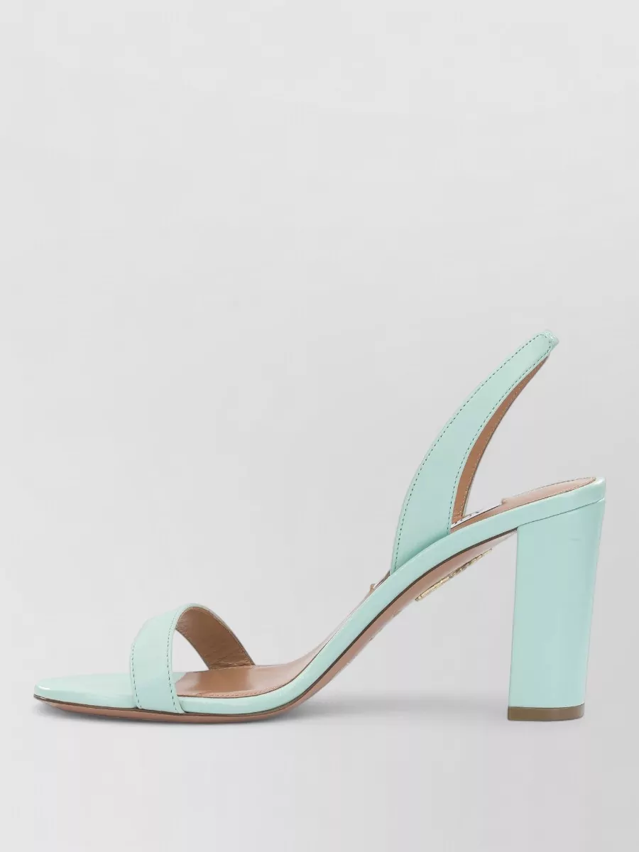 Aquazzura Leather Block Heel Sandals