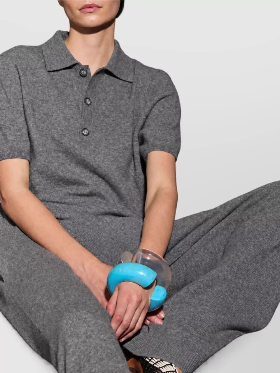 Entire Studios Cashmere Knit Polo Sweater