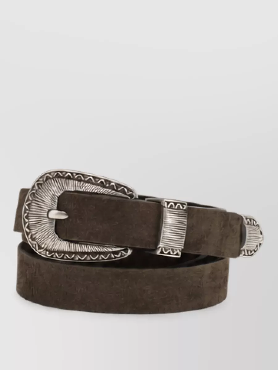 Brunello Cucinelli suede leather belt
