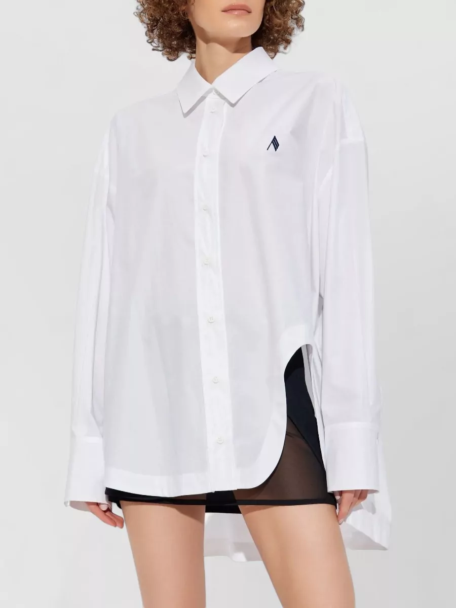 The Attico Long Sleeve Shirt Asymmetric Hem Cuffs